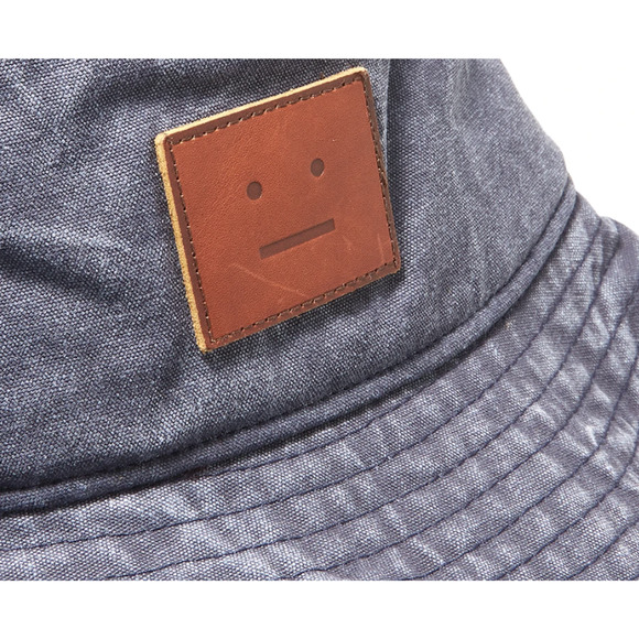 ACNE studios buko canvas face logo Denim Bucket Hat - Picture 2 of 5